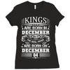 Real Kings Are Born On December 4 Ladies Fitted T-Shirt