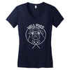 hell pugs best trending Women's V-Neck T-Shirt