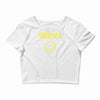 sherlock holmes smiley face Crop Top