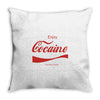 enjoy cocaine funny gray Throw Pillow