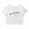 down the shore hooded Crop Top