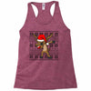 christmas reindeer dabbing Racerback Tank