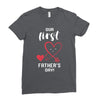 Our First Father's Day! Baby Girl Ladies Fitted T-Shirt