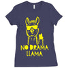no drama llama (2) Ladies Fitted T-Shirt