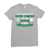 I Love Someone with Liver Cancer to The Moon and Back to Infinity Ladies Fitted T-Shirt