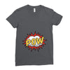 POW! Funny Explosion Cartoon Ladies Fitted T-Shirt