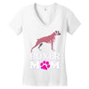 love boxer dog mom funny Women's V-Neck T-Shirt
