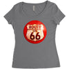 route 66 sign distressed, ideal birthday gift or present Women's Triblend Scoop T-shirt