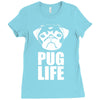 pug life dog tee new Ladies Fitted T-Shirt