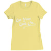 get your geek on white type tee Ladies Fitted T-Shirt