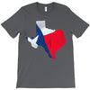 Eroded Texas Map With Flag T-Shirt