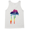 giraffe reaching up with its long neck to eat leaves off branches from Tank Top