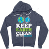 keep earth clean it's not uranus kawaii planets Zipper Hoodie