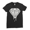 dripping diamond Ladies Fitted T-Shirt