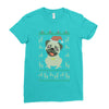 ugly sweater dog Ladies Fitted T-Shirt