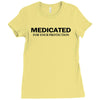 medicated for your protection t shirt 3xl funny awesome cool drugs hum Ladies Fitted T-Shirt