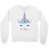 birthday unicorn family series brother Crewneck Sweatshirt