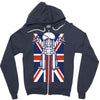british biker Zipper Hoodie