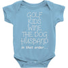 golf wine the dog priorities Baby Onesie