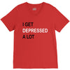 i get deppresed a lot V-Neck Tee