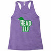 christmas head elf Racerback Tank