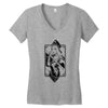 card girl deat game Women's V-Neck T-Shirt