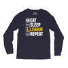 eat sleep league Long Sleeve Shirts