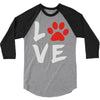 love dog paw 3/4 Sleeve Shirt