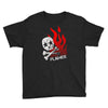 skull &amp; flames Youth Tee