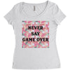 Never Say Game Over Women's Triblend Scoop T-shirt