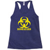 biohazard emo gamer cool rock music Racerback Tank