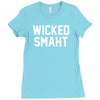 wicked smaht funny Ladies Fitted T-Shirt