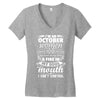 I Am An October Women Women's V-Neck T-Shirt