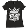 Queens Are Born In November\ Ladies Fitted T-Shirt