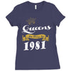 queens are born in 1981 Ladies Fitted T-Shirt