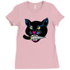 balck cat Ladies Fitted T-Shirt