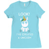 look i've created a unicorn Ladies Fitted T-Shirt