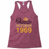 queens are born in october 1969 Racerback Tank