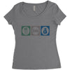 eat sleep money Women's Triblend Scoop T-shirt