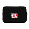 Breaking News i Don't Care Laptop sleeve