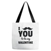 i moustache you to be my valentine Tote Bags
