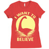 believe in nessie Ladies Fitted T-Shirt