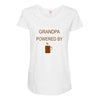 grandpa powered by coffee Maternity Scoop Neck T-shirt
