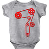 strap of the distribution of the engine Baby Onesie