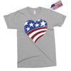 disstressed america flag heart Exclusive T-shirt