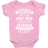 Super Cool Pop Pop Of A Freaking Awesome Grandson Baby Onesie
