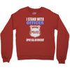 i stand with officer Crewneck Sweatshirt