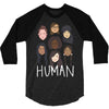 Women's March We are Human 3/4 Sleeve Shirt