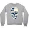 the great wave off skull Crewneck Sweatshirt