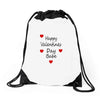 happy valenties day babe Drawstring Bags